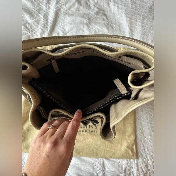 Burberry Smoked Check Medium Walden Belted Hobo Handbag - Picture 15 of 16